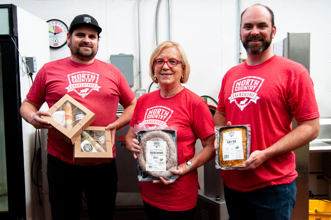James,  Jane and Duncan Forbes show off some of their North Country Charcuterie products. Photos by Christina Musgrave.